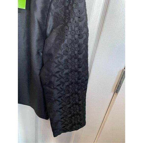 C. Wonder Silk Black Dressy Top Women’s Size 14  Embroidered New With Tags - Picture 7 of 8